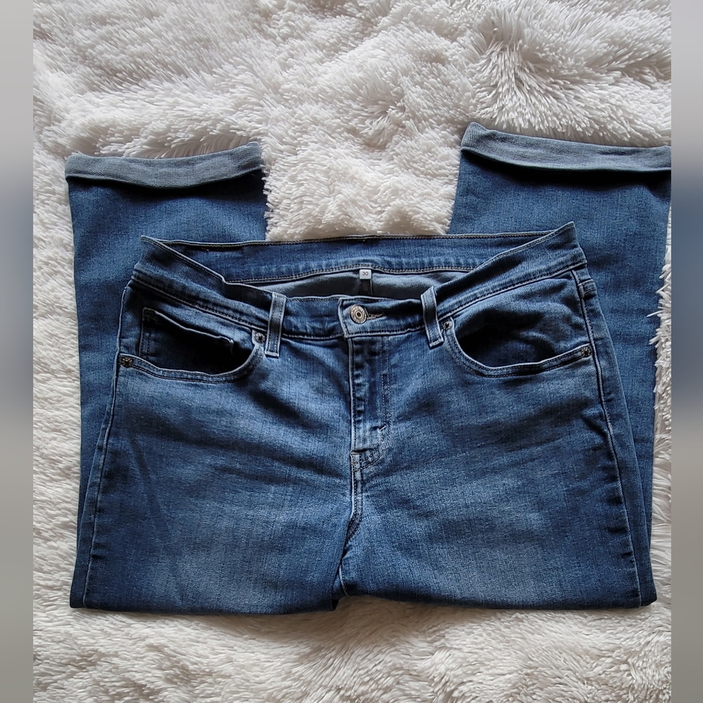 Levi Strauss Sz 30 Crop Jeans W 34 R 9.5 L 20